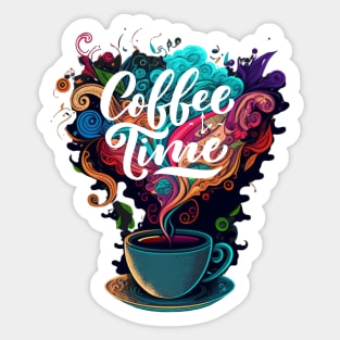 Coffee Time - Coffee - Doodle Art - Gilmore Sticker